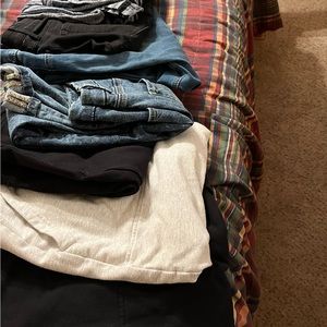 8 pair of pants $5 each or take whole lot for $30! Size is PL to 2x.